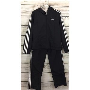 Adidas track suit - black & white